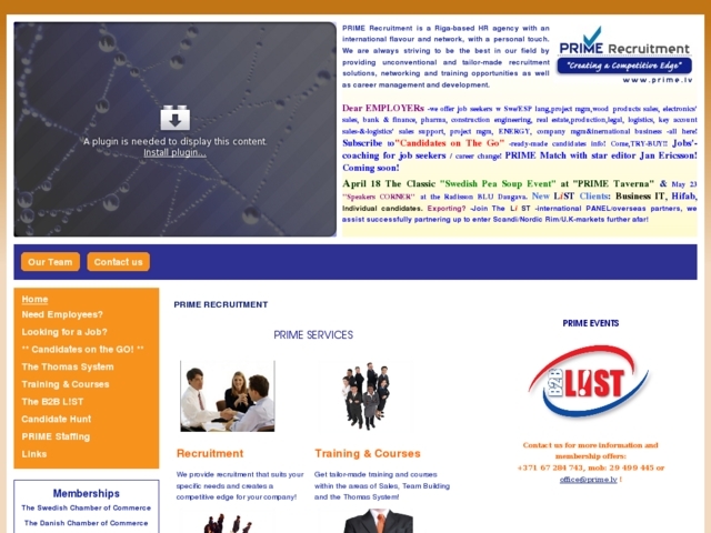 PRIME Recruitment, SIA